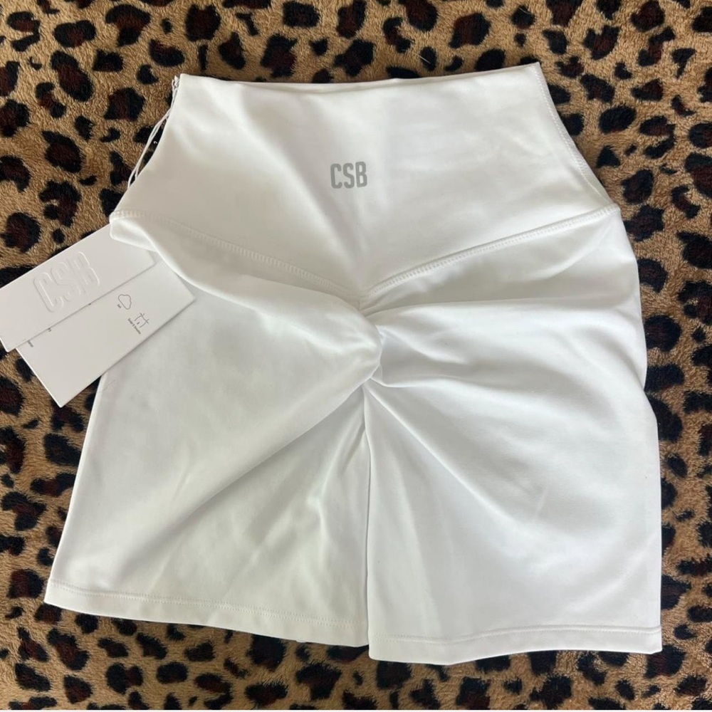 Crop Shop Boutique Serenity Scrunch Shorts in White